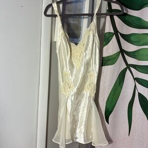 Vintage Victoria’s Secret Teddy Slip Lace Dress with sequin and satin Y2K